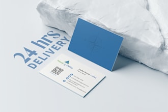 design a modern, simple print ready business card in 24hrs