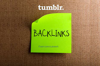 give you 25 tumblr blog backlink for your website