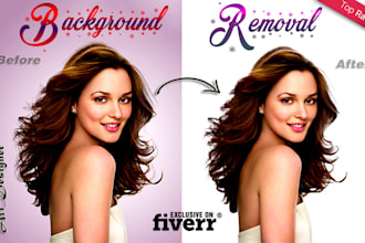 do background removal, retouching and enhancement