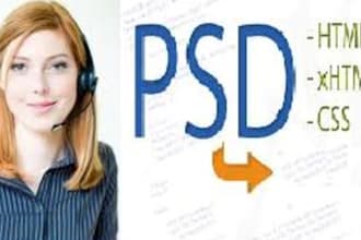 convert psd to html, wordpress as follow w3c standard CSS