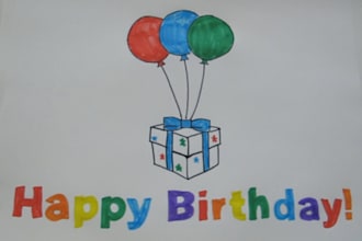 speed color your Birthday Card