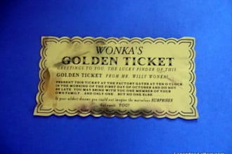 send you an flawed vintage Willy Wonka golden ticket