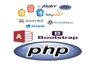 develop and design web in php html css js json jquery