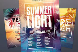 design retro flyer or poster