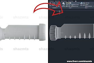 make autocad drafting of technical drawings and sketches