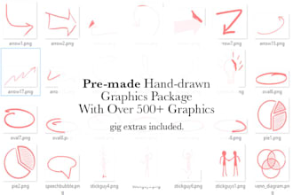 give you a pre made hand drawn graphic package
