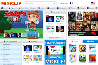 create an arcade games website like miniclip