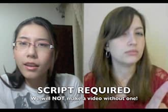 create a side by side dialogue video