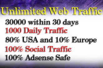 usa based social traffic visitors to your website