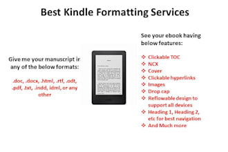 do kindle ebook epub kpf formatting with clickable toc