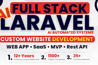 develop custom laravel web applications and ai automated systems