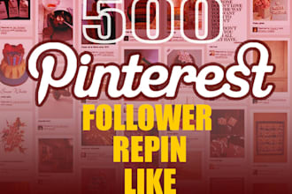 make you Famous on Pinterest and get you 500+ FOLLOWERS and Promote your Pins
