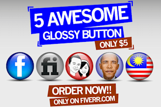 design AWESOME glossy button for your web or blog