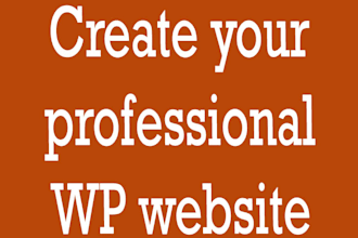create your wordpress site