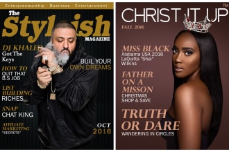 design a professional eye catching magazine cover
