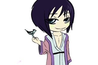 draw any character in cute version chibi