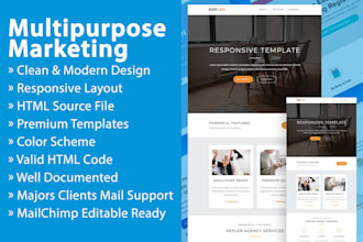 professional HTML email template or newsletter