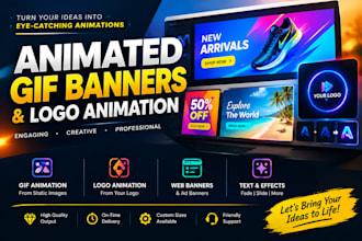 create animated GIF banners and animate your logo