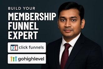 build membership funnel using clickfunnels or gohighlevel