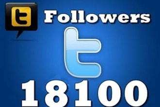 get you Guaranteed 18100 Real looking TWITTER followers To Your Profile without any admin access [ Trusted Service ]