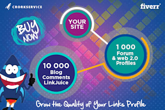 make link pyramid 1000 good domain authority profiles and 10k blog comments
