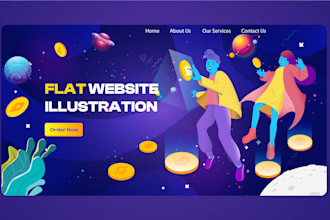 design flat illustration for website and apps