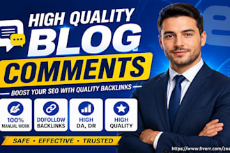 do 300 blog comments backlinks on high da DR websites