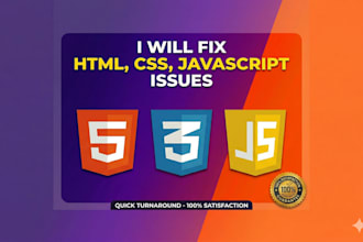 fix HTML, CSS, and javascript issues