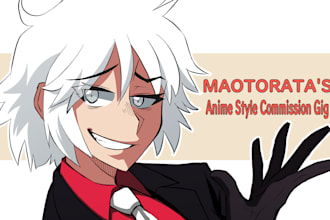 draw 1 character art commission in anime style
