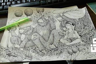 make awesome doodle art with affordable price
