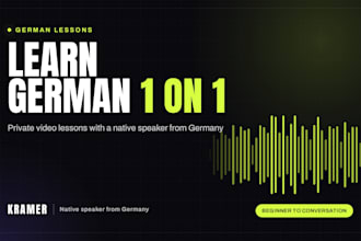 teach you german with 1 on 1 online lessons for beginners