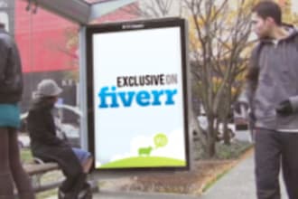 make this 15 second video of your logo, text or photo in the bus stop billboard