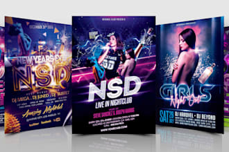 design eye catching festival, party, and event flyers