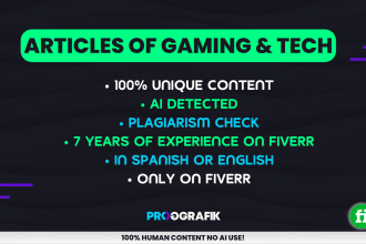 write an seo article about gaming or technology in spanish