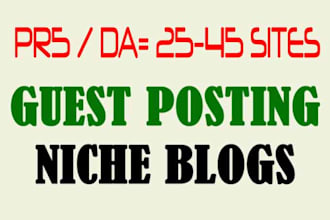 do Guest Post on my PR5 DA45 Niche Blogs