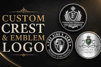 design vintage, crest, or emblem logo for your business