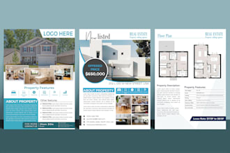 design or redesign real estate flyer, poster, brochure
