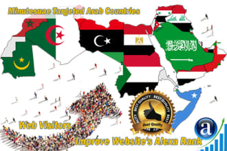 drive real organic web traffic visitors from arab countries