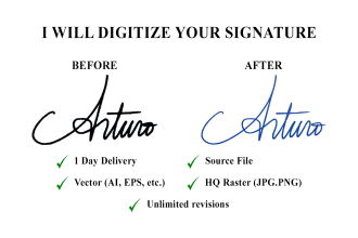 digitize your signature in vector format