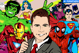 draw comic superhero pop art portraits