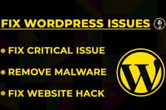 fix wordpress critical errors and malware