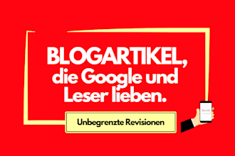write SEO blog articles in german