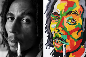 create a hand drawing of your favorite artist or idol