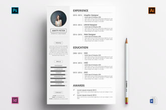 design a cv, resume, portfolio, letterhead, invoice