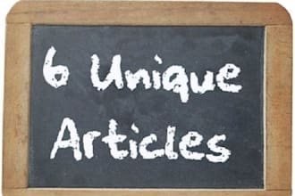 give you 6 unique articles of 500 words Fastest delivery on Fiverr