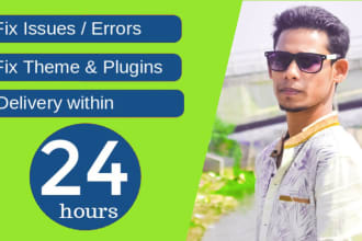 fix wordpress errors, issues or any problems