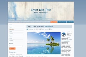 create You A Custom Designed WordPress Template