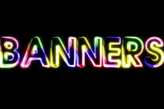 make a custom GLOWING banner or logo