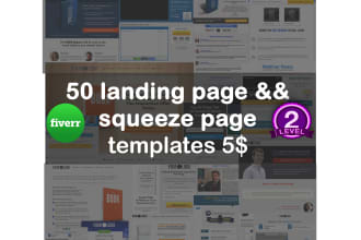 give you 50 landing page and squeeze page templates