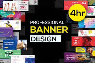 do outstanding web banner design, banner ads, youtube banner, facebook cover